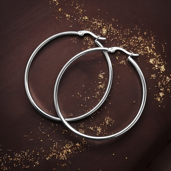 NKULTD Jewelry - 🆕️Minimalist 18K Gold Plated Stainless Steel Hoop Earrings 🌟 Trendy & Chic